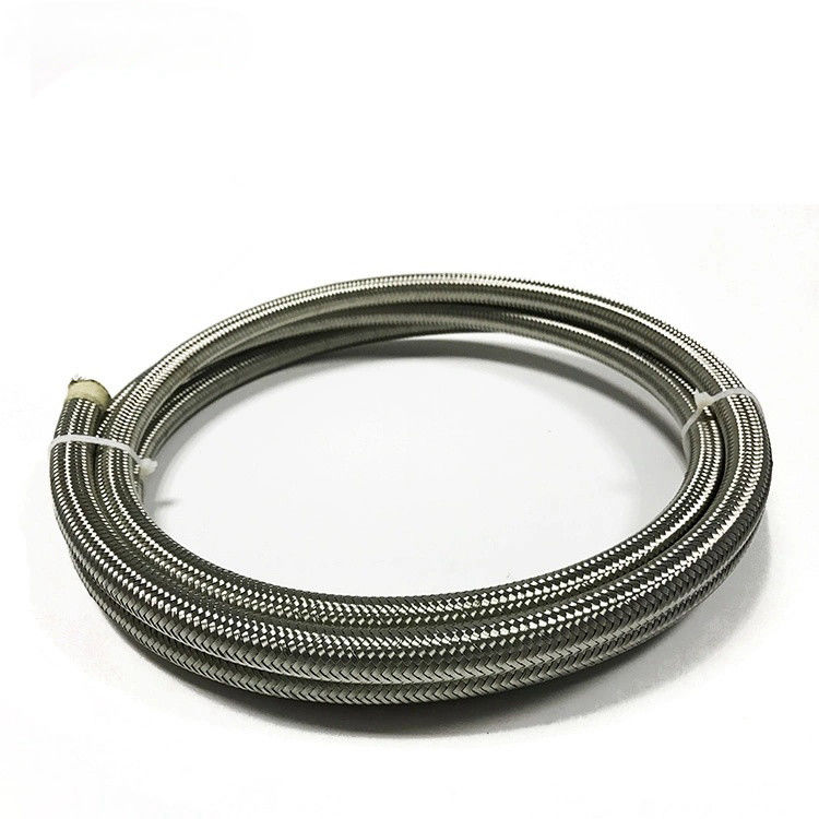 Πυροσβεστικό σωλήνα αγωγού καυσίμου από PTFE μαύρο ασημένιο από ανοξείδωτο χάλυβα